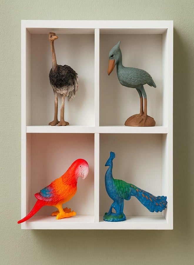 DTR Creation 4 Pcs Bird Figurine Set - Ostrich, Shoebill, Parrot & Peacock | Realistic Animal Bird Toys for Kids, Collectors & Home Décor | Durable Plastic Educational Toy Figures - Image 3